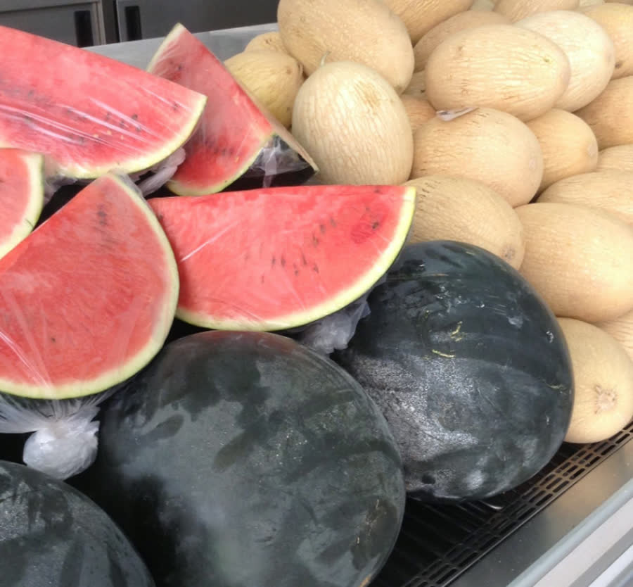 Melancia e melão no Mercado da Forca